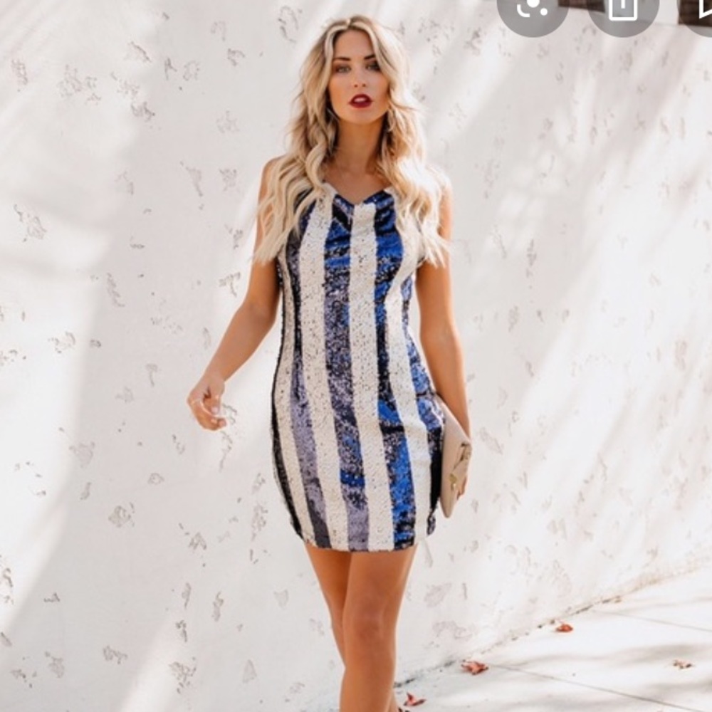 Striped sequin dress 4th of July